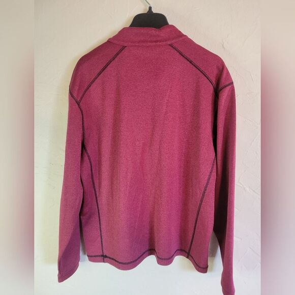 Pebble Beach performance golf 1/4 zip pullover.  Red with black trim.  Size M - Picture 3 of 5